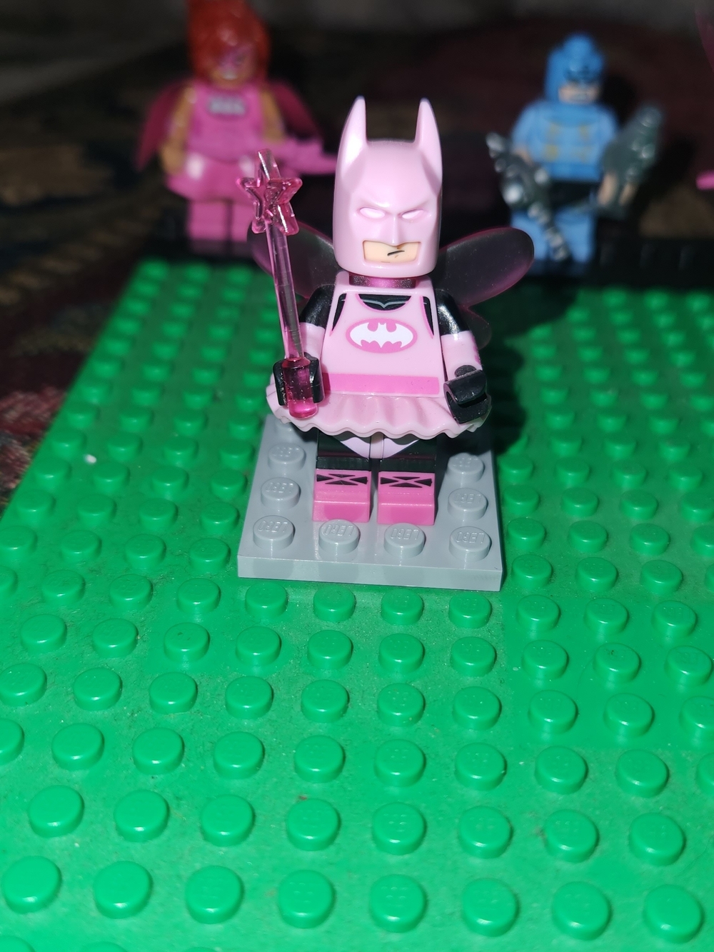 Lego Pink Batgirl Fairy Minifigure with Wand and Wings